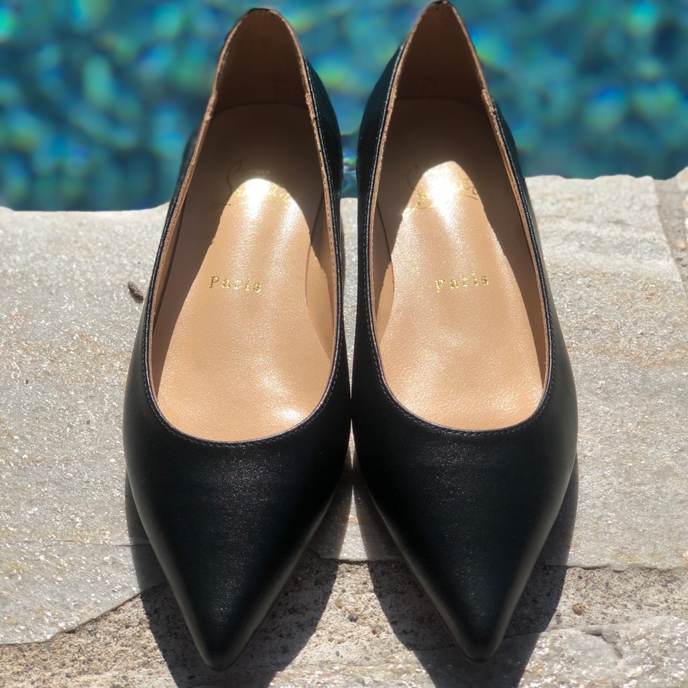 Christian Louboutin black flats